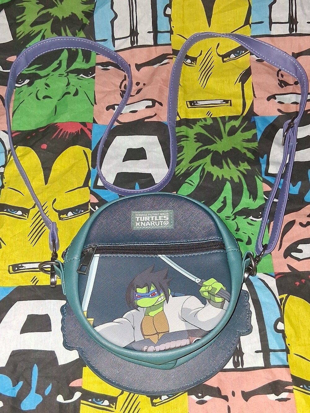 Naruto Nina Turtles  Leonardo Sasuke Crossbody Purss Bag
